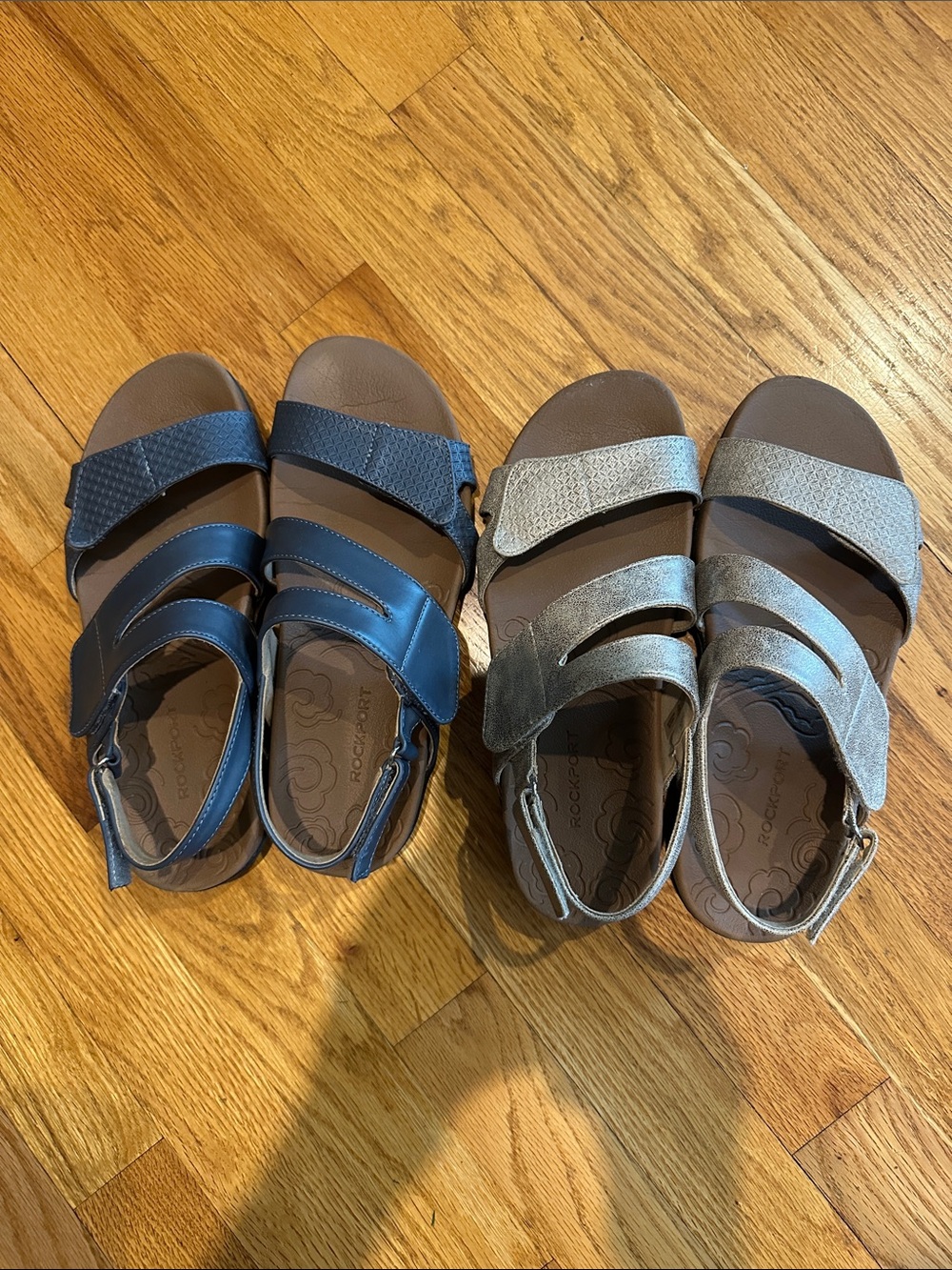 Rockport Ridge Asymmetrical Strap Sandals (two pair) size 7